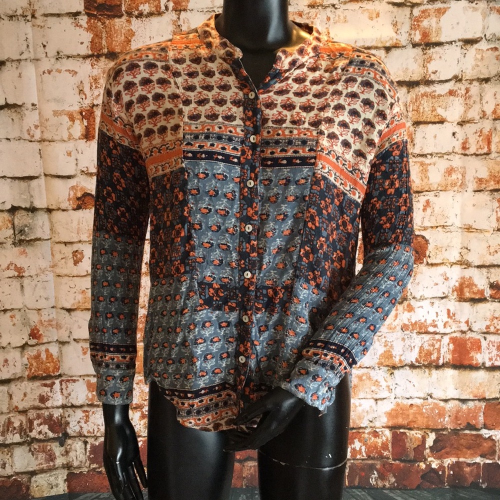 Free People Boho Button Down